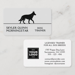Süße Haustier-Silhouetten-Design - Hunde auf Linie Visitenkarte