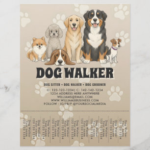 Süße Haustierbetreuung Hundespaziergang Benutzerde Flyer
