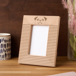 Süße Haustiere Minimalistisches Design - Hund 1 Geätzte Rahmen