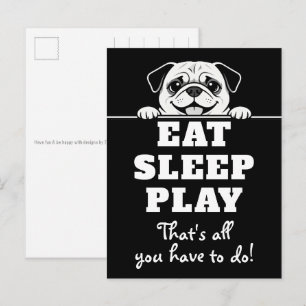 Süße Haustiere Minimalistisches Design - Hund 2 Postkarte