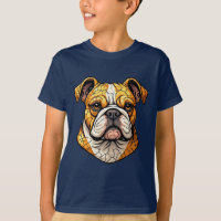 Süße Haustierliebhaber-Englisch Bulldogge Illustra