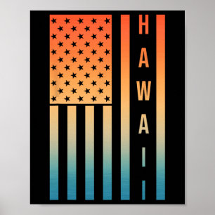 Süße hawaiianische Kunst für Männer Frauen Surfen Poster