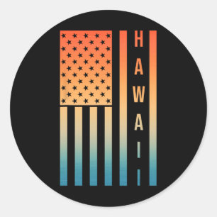 Süße hawaiianische Kunst für Männer Frauen Surfen Runder Aufkleber