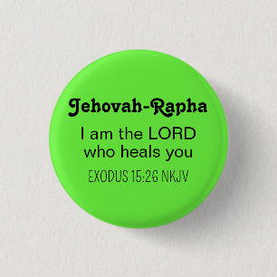 Süße heilende Bibelvers Limegrün Christlich Button