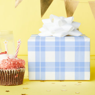 Süße hellblaue Karo einfache Klassiker Geschenkpapier