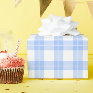Süße hellblaue Karo einfache Klassiker Geschenkpapier