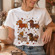 Süße Herbst-Dachshund-Parade Herbst-Hunde-Liebhabe