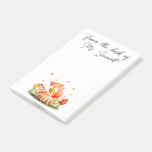 Süße Herbst-Fuchs-Post-it-Notizen Post-it Klebezettel