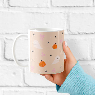 Süße Herbst-Halloween-Geister-Muster-Tasse Kaffeetasse