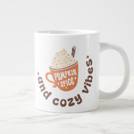 Süße Herbst- Kürbisgewürz- und gemütliche Vibes Jumbo-Tasse