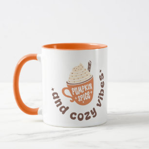 Süße Herbst-Pumpkin-Spice- und Cozy-Stimmung Tasse