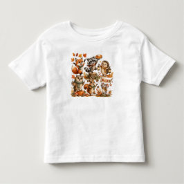 Süße Herbst-Waldtiere beim Spielen Kleinkind T-shirt