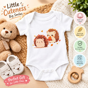 Süße Herbstigel – Kawaii Waldtiere Baby Strampler