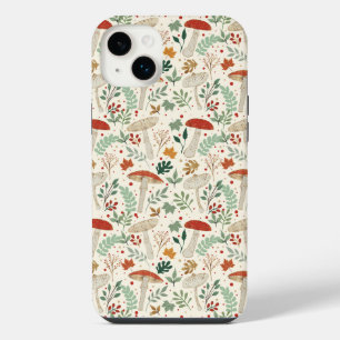 Süße Herbstpilze und Blätter Illustration iPhone 14 Plus Hülle