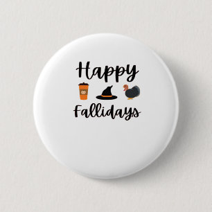 Süße Herbstsaison Frohe Herbstferien Erntedankfest Button