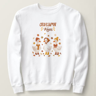 Süße Herbststimmung Gänse Cozy Fall Enten&Blätte Sweatshirt