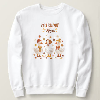 Süße Herbststimmung Gänse | Cozy Fall Enten&Blätte Sweatshirt