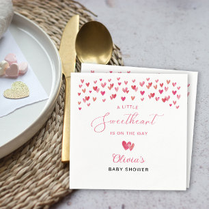Süße Herz Baby Shower Serviette