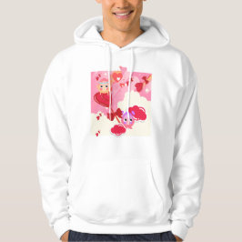 Süße Herz-Cupid-Lutscher und Freunde Hoodie
