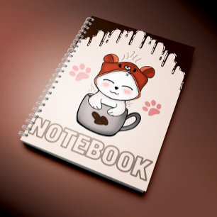 Süße Herz erwärmende Liebe für Katzen Spiralblock Notizbuch