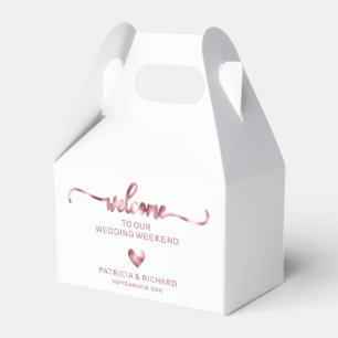 Süße Herz-Hochzeits-Willkommens-Hotel-Geschenkbox Geschenkschachtel