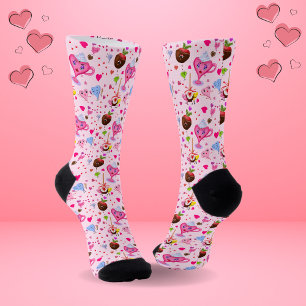 Süße Herzen feiern überall Socken