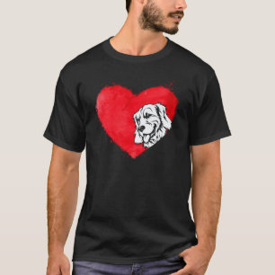 Süße Herzen Golden Retriever Hund Welpe Liebhaber T-Shirt