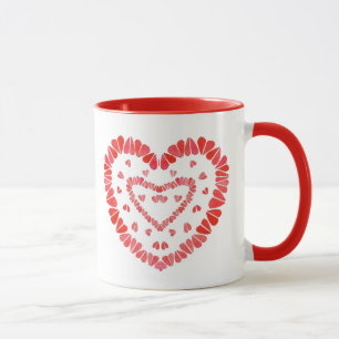 SÜSSE HERZEN Roter Kombi-Mug Tasse
