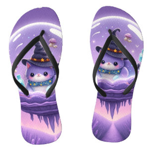 Süße Hexe Schneekugel Badeschlappen Flip Flops