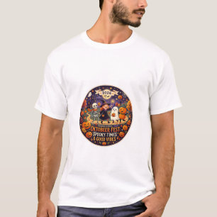 Süße Hexe & Skelett Oktobeer Fest Halloween 2026 T-Shirt
