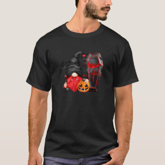 Süße Hexen Boo Gnomies Mit Fledermäusen Kürbis Hal T-Shirt