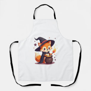 Süße Hexen-Fuchs � Magisches Halloween-Tier-T-Shir Schürze