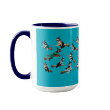 Süße Hexen-Hund-Halloween-Tasse