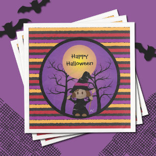Süße Hexen-Kinder Halloween-Party-Papier-Tischserv Serviette