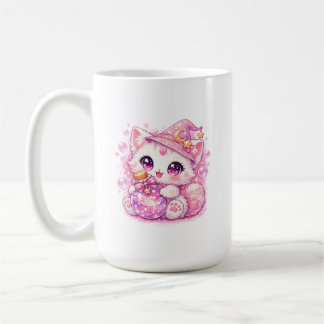 Süße Hexen-Kitty mit Kawaii-Trank Kaffeetasse