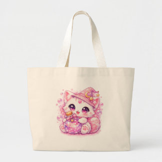 Süße Hexen-Kitty-Potion Jumbo Stoffbeutel