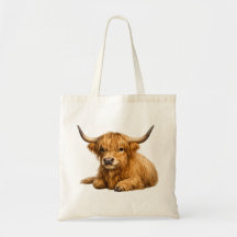 Süße Highland-Kuh Grafik-Tasche