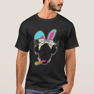 Süße Highland-Kuh-Osterhase-Kuh-Mädchen-Ostern T-Shirt
