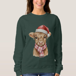 Süße Highland-Kuh-Weihnachten Sweatshirt