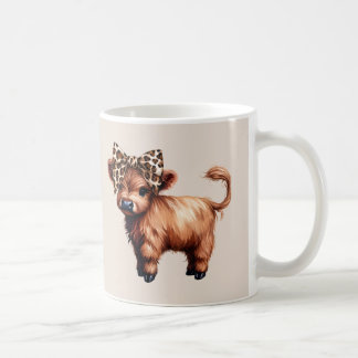 Süße Highland-Kühe braun Kaffeetasse