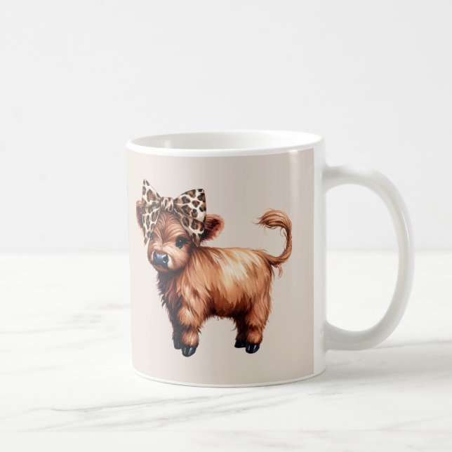 Süße Highland-Kühe braun Kaffeetasse (Rechts)