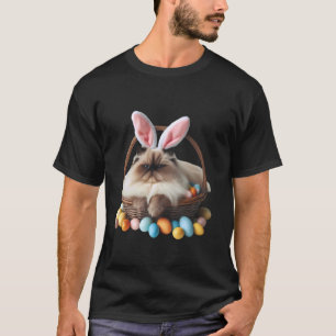 Süße Himalaya-Katze Ostereier-Suche Besitzer Hasen T-Shirt