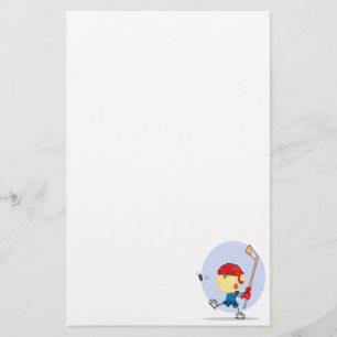 süße Hockey-Kindercartoons Briefpapier