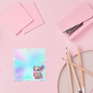 Süße holografische magische Eule Post-it Klebezettel