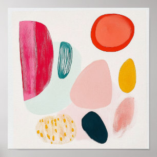 Süße Home-Makeover-Expressive-Abstrakte Wandkunst Poster