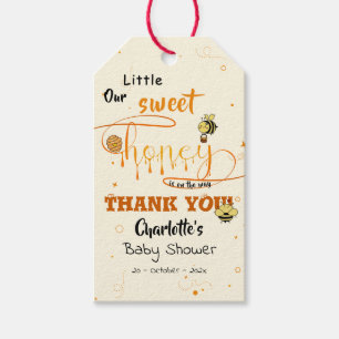 Süße Honig & Kawaii Augen Text Baby Shower Geschenkanhänger
