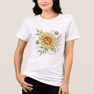 Süße Honigbiene Sonnenblume Wasserfarbe Garten Tri-Blend Shirt
