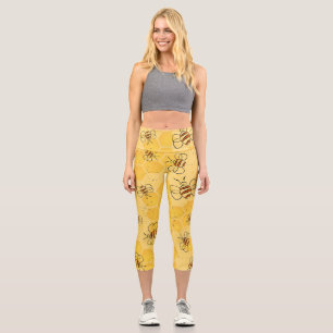Süße Honigbienen summen Capri Leggings