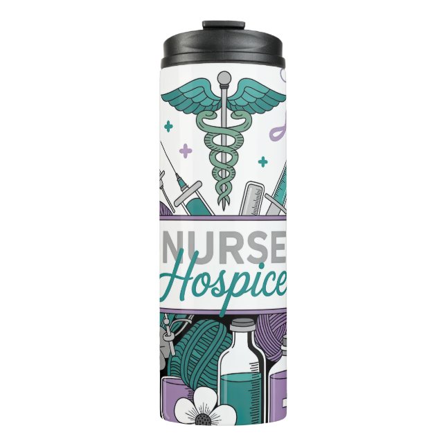 Süße Hospizkrankenschwester Thermosbecher (Vorderseite)