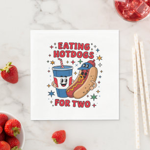 Süße Hotdogs zum 4. Juli Serviette